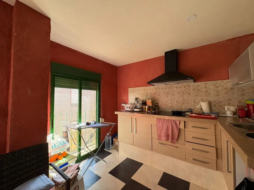 Köök - Flat with Terrace near Valencia in Benifaió