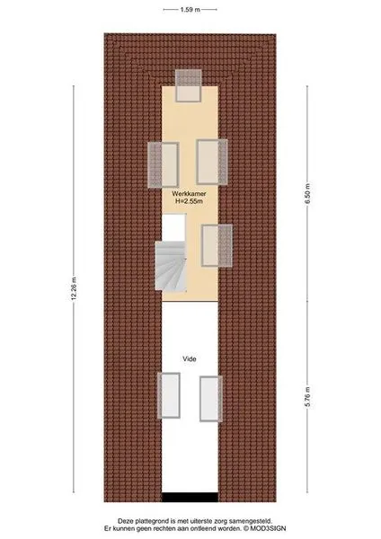 Plan - Luxury Loft with Open Nook in Haarlem