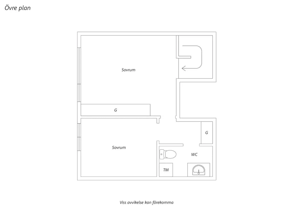 Plan - Two-Storey Apartment with Balcony in Bjuv