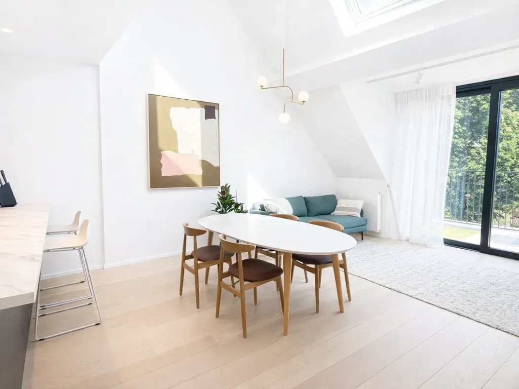 Dining Room - 2-Bedroom Apartment in Renovated Building, Brussels