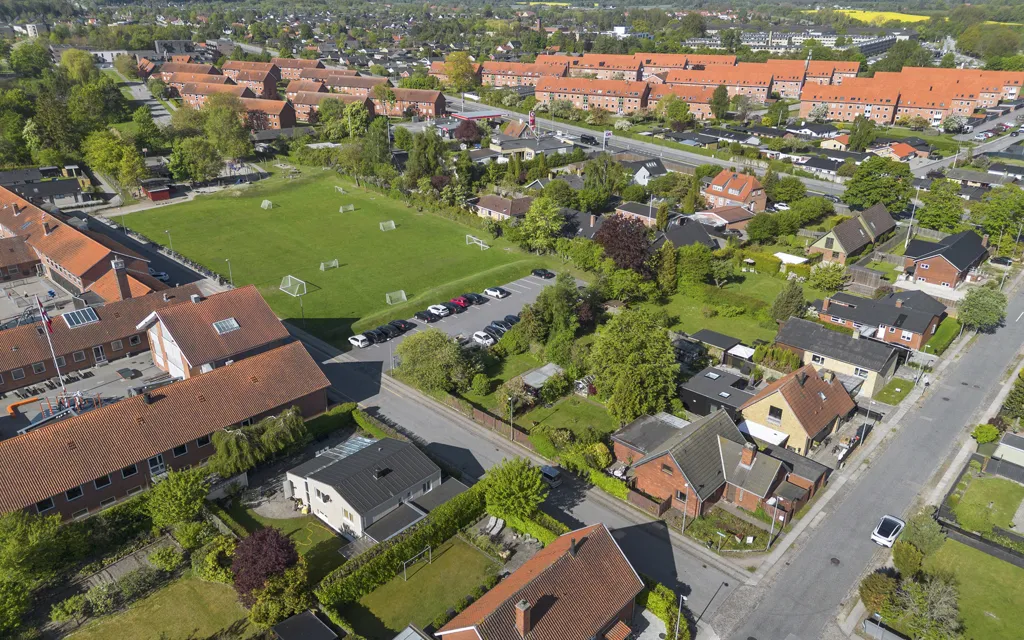 Aerial - 1947 Villa with Garden in Køge