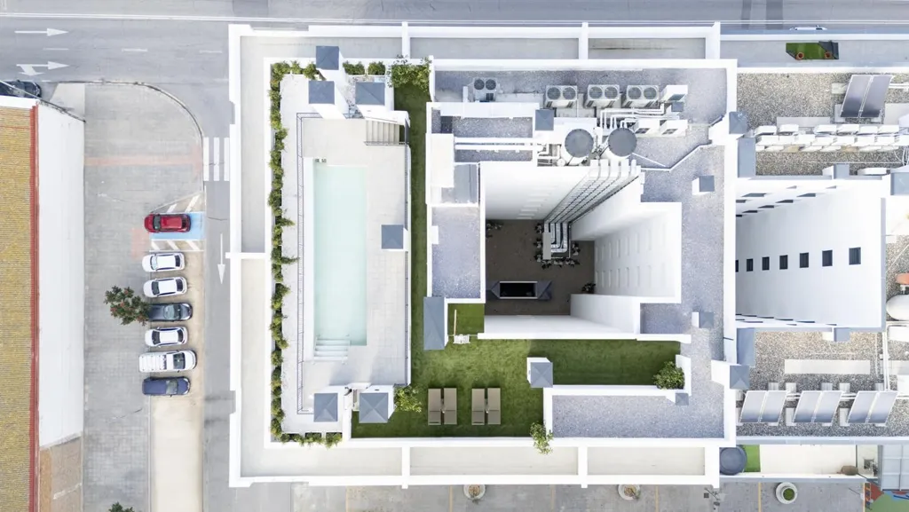 Vue aérienne - Apartment with Pool near Málaga Beach