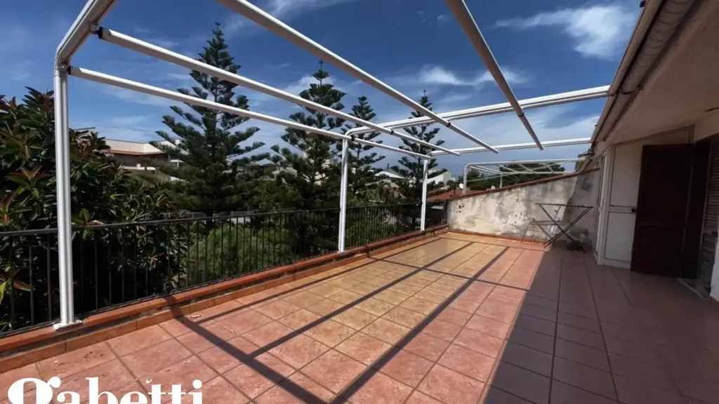 Terrace - Apartment with Sea View in Gioiosa Marea