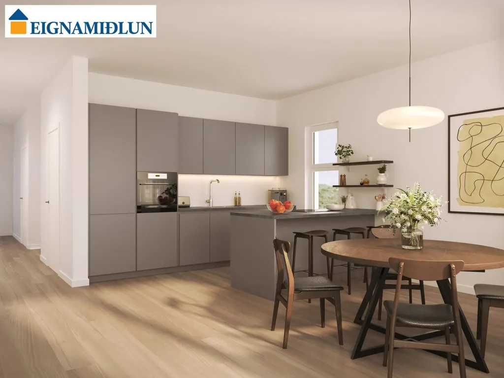 Kitchen - Modern Apartment with Elevator in Hafnarfjörður