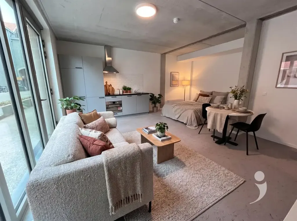 Séjour - Studio Meublé dans Nouvelle Résidence à Leuven