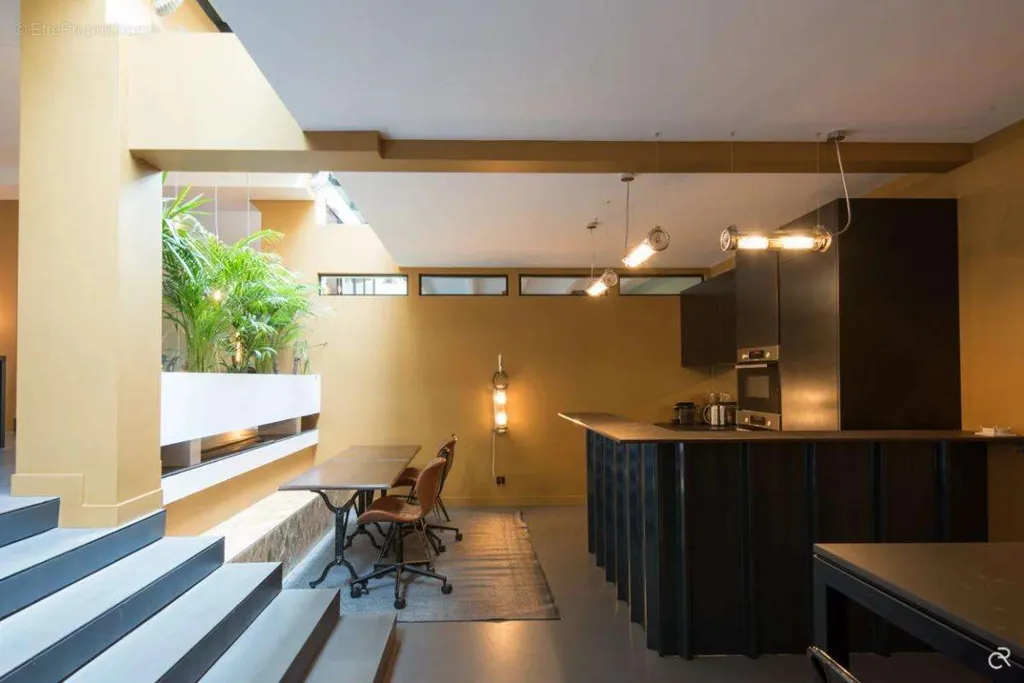Cuisine - Loft Rénové avec Verrière et Fibre Optique
