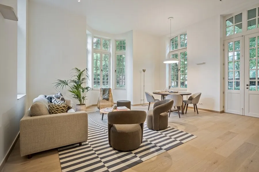 Soggiorno - Historic Park Apartment with Terrace in Sint Vincentius