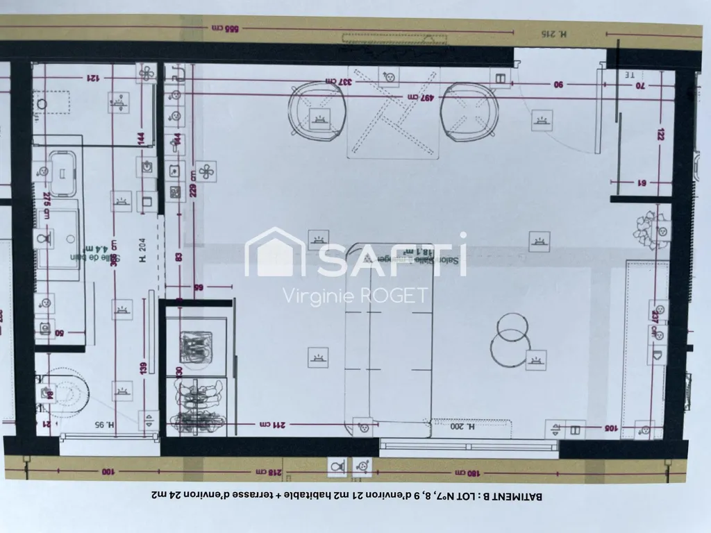 Plan - Studio Neuf avec Terrasse à Reims