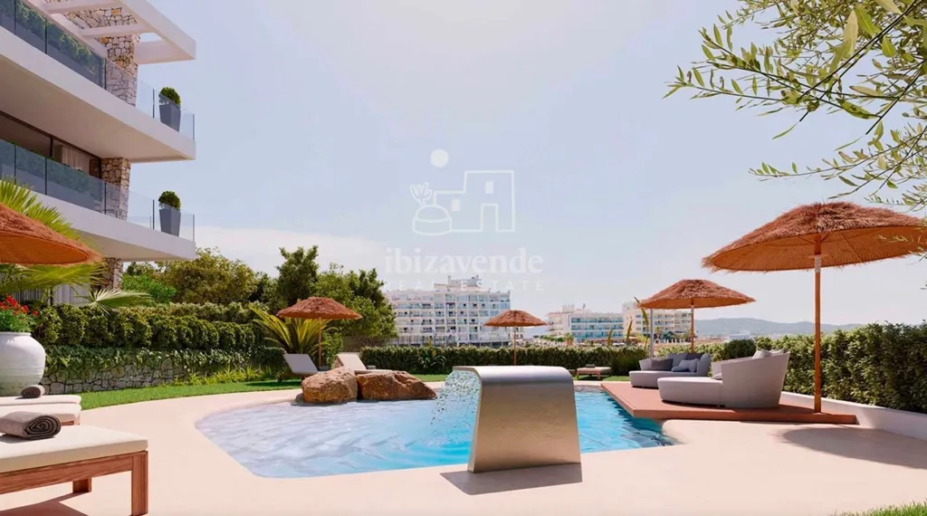 Piscine - New Build Apartment with Sea View in San Antonio