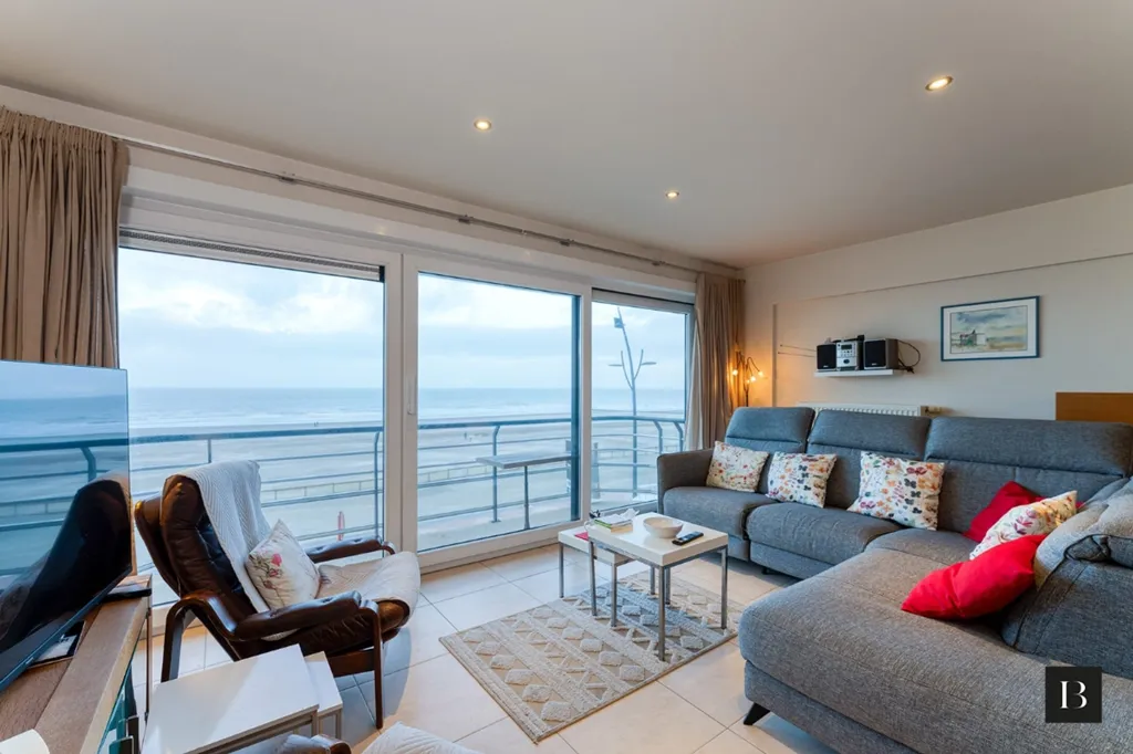 Séjour - Appartement avec Vue Mer sur la Jetée à Blankenberge