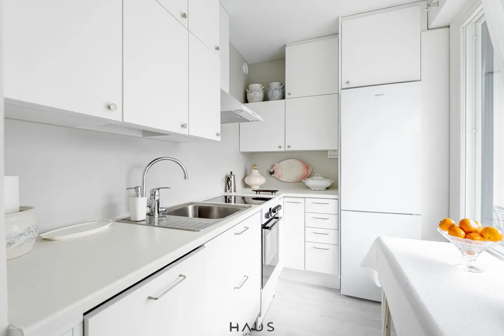 Cuisine - Renovated Studio with Glazed Balcony in Turku Centre
