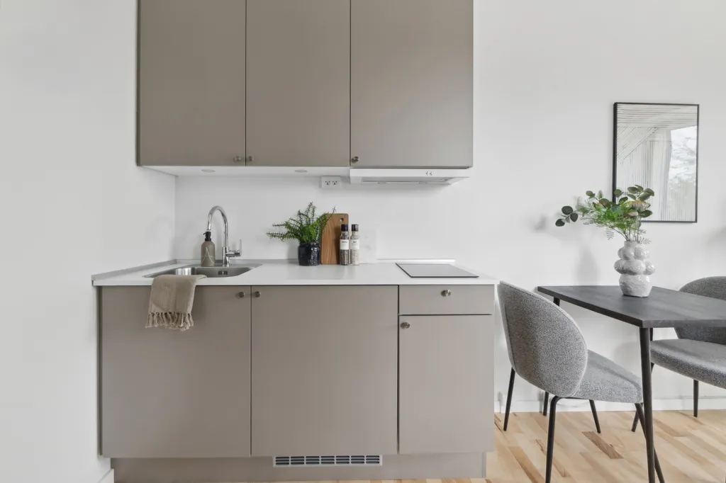 Cucina - Modern Studio Flat with Terrace in Ørestaden