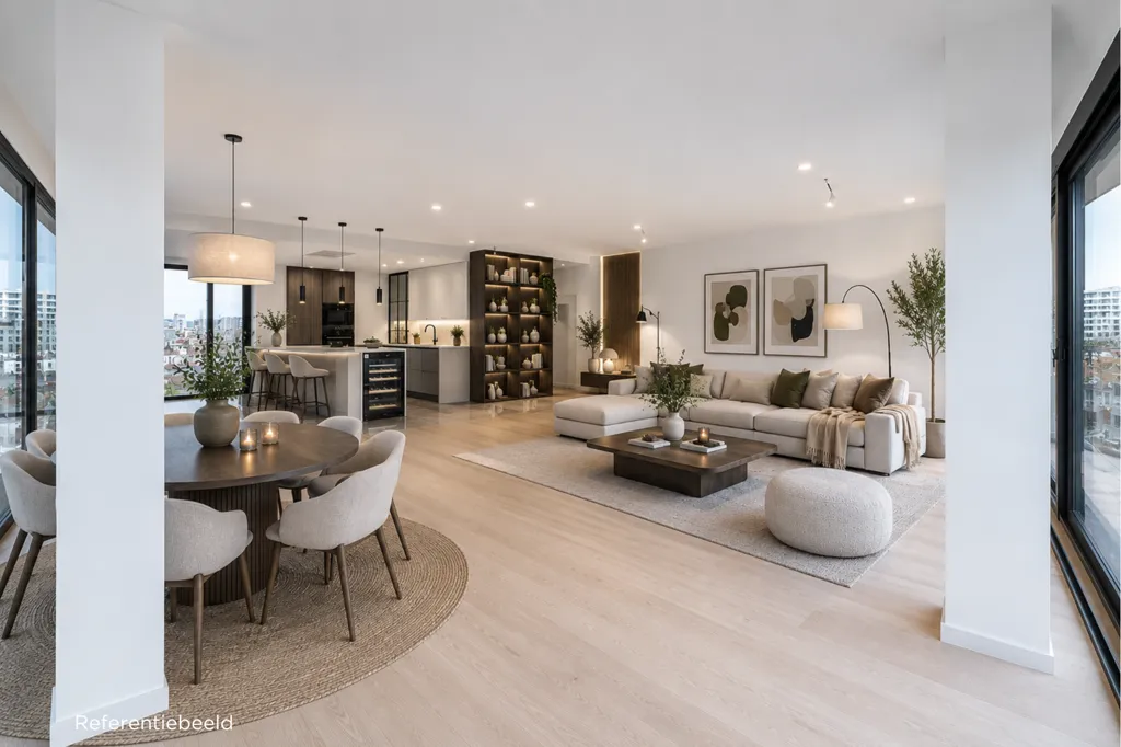 Séjour - Penthouse avec Terrasse Panoramique à Anvers