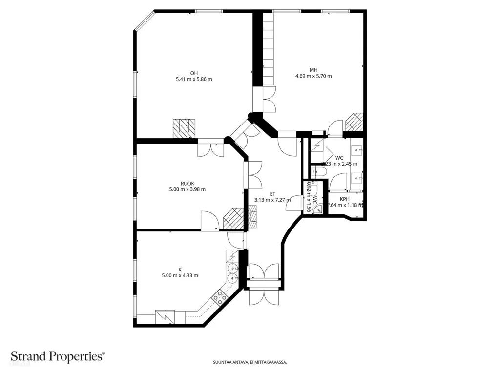Plan - Jugend Flat with Sea Views in Ullanlinna, Helsinki