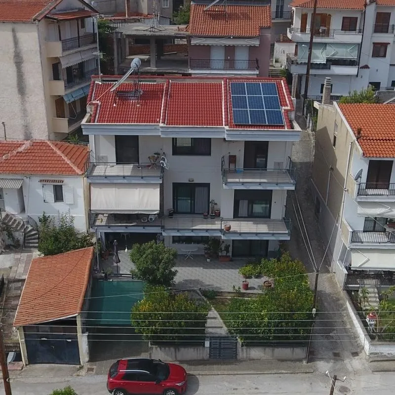 Vue aérienne - Three-Bedroom House with Garden in Kallithea, Serres