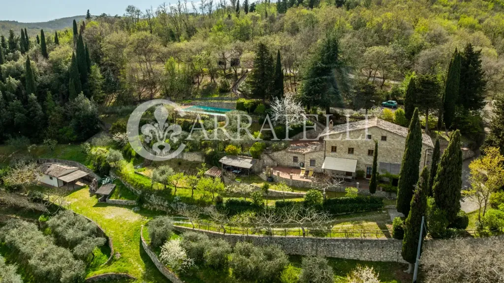 Vue aérienne - Rustic Property with Pool in Sarteano