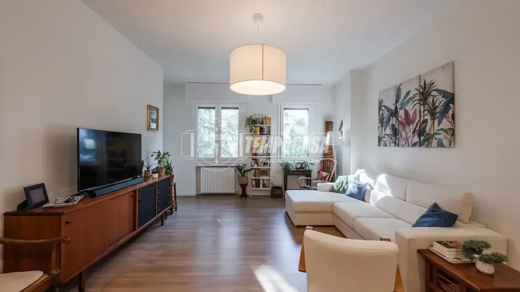 Living Room - Fully Rented Apartment with Balcony in Castenaso