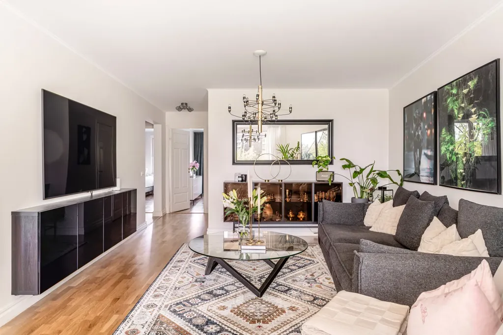 Living Room - Apartment with Rental Unit in Täby