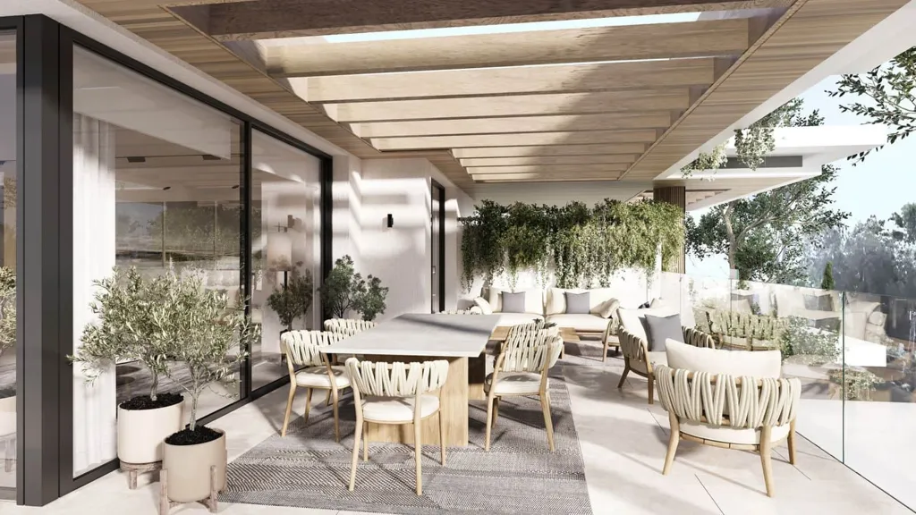 Terrasse - New Build Apartment with Private Garden in Estepona