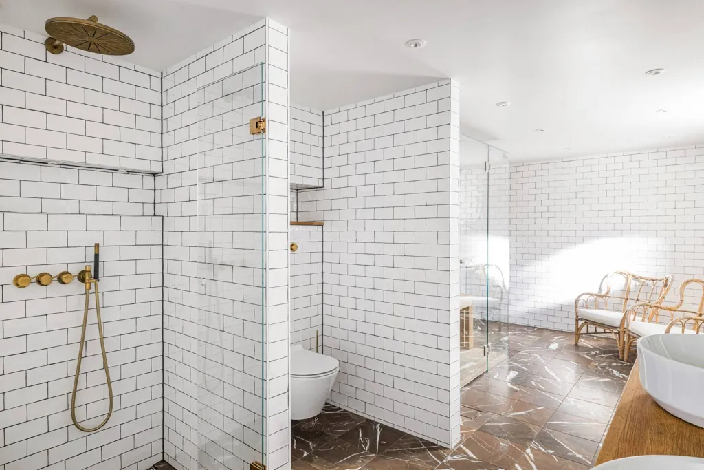 Bathrooms - Modern Apartment with Mälaren View in Mälarhöjden