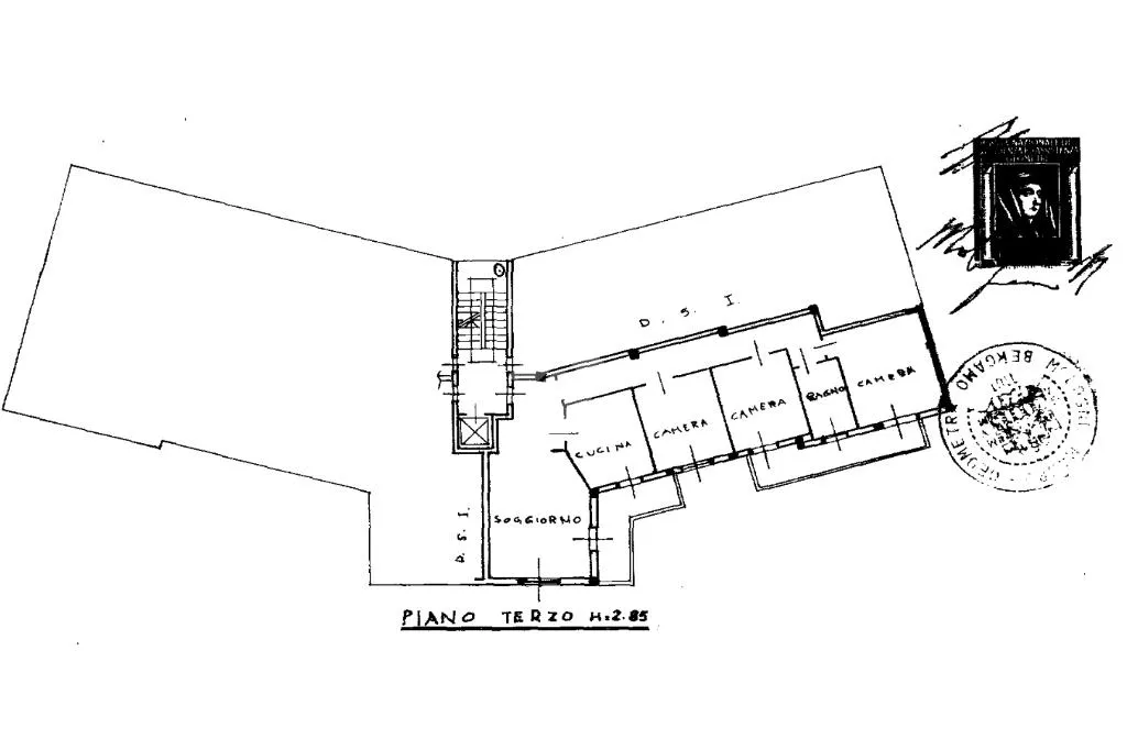 Plan - Spacious Apartment with Garage in Terno d’Isola
