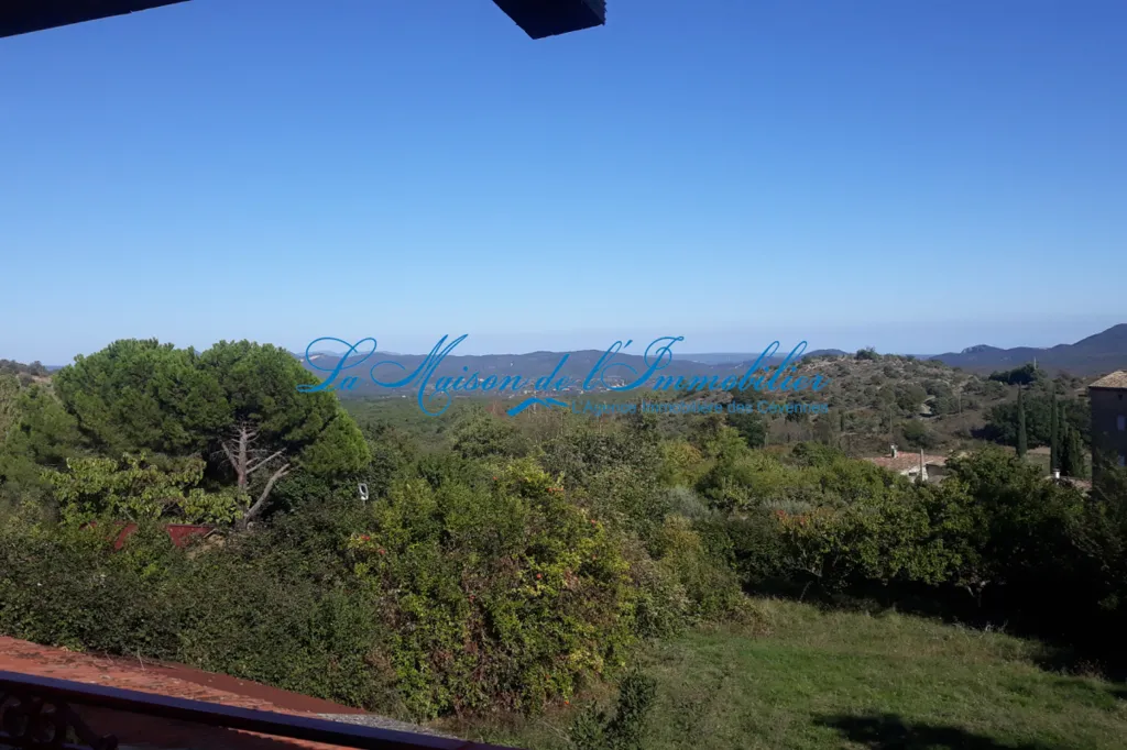 Terrace - Converted Barn with Panoramic View near Saint-Ambroix