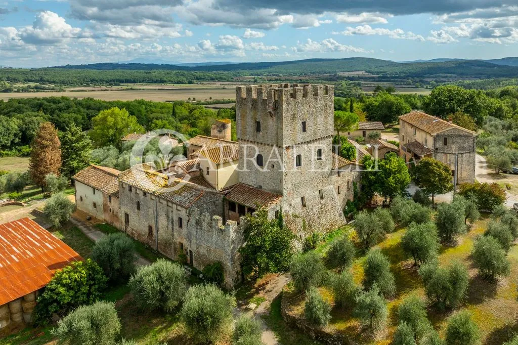 Vue aérienne - Medieval Tower with Panoramic Views in Monteriggioni