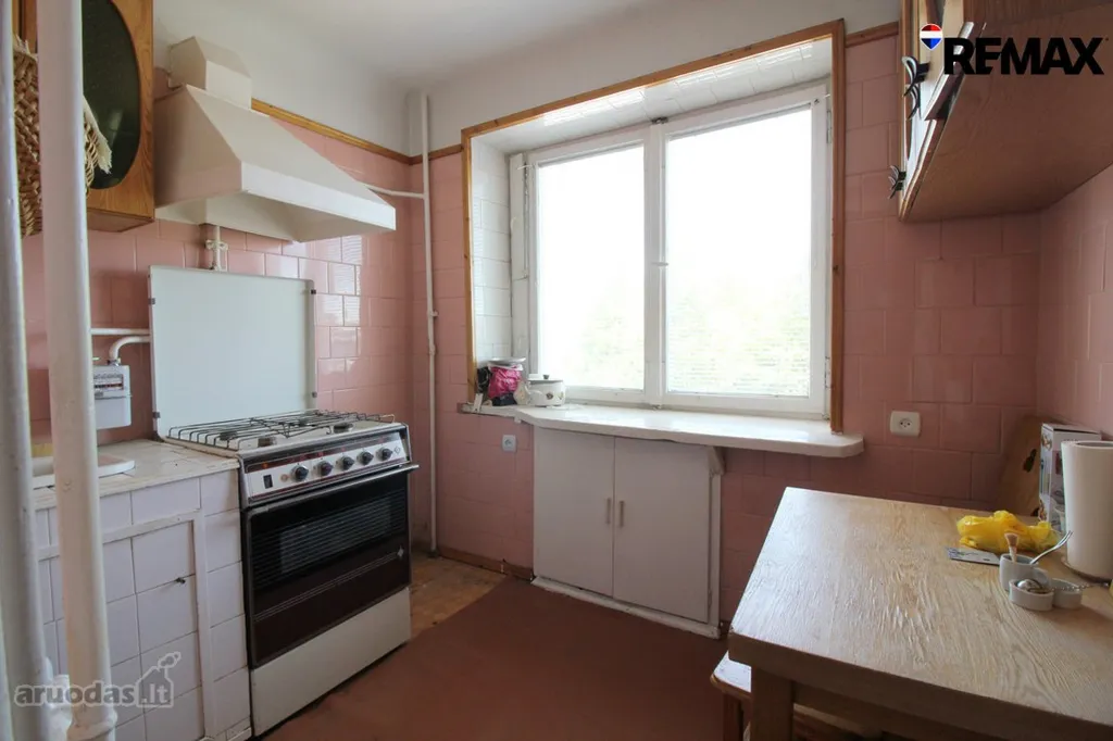Kitchen - 3-Bedroom Apartment with Balcony in Šiauliai Centre