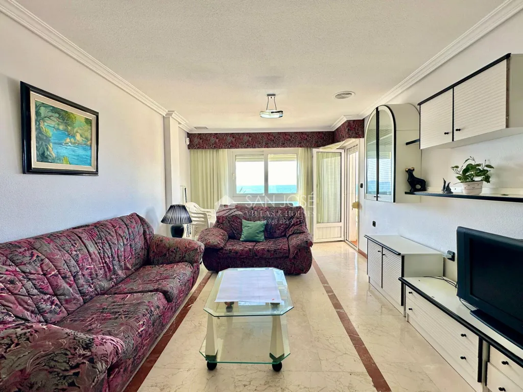 Living Room - Seafront Apartment with Balcony in Torrevieja
