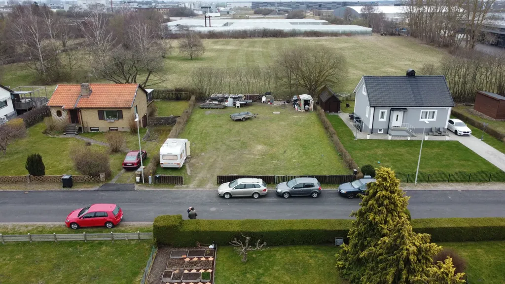 Õhuvaade - Plot with Approved Building Permit in Skåne