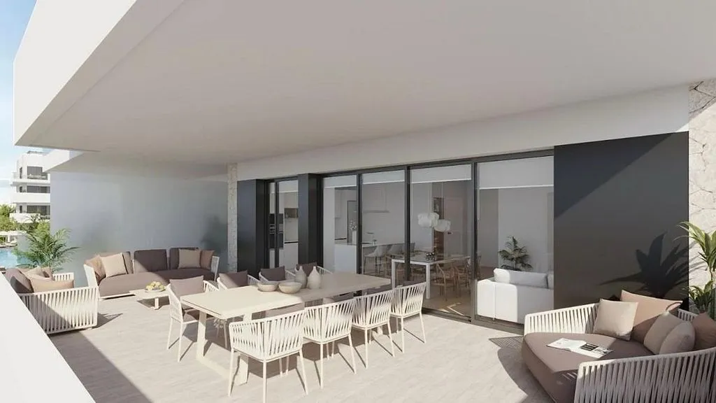 Terrasse - Apartment with Pool and Terrace in Nucia