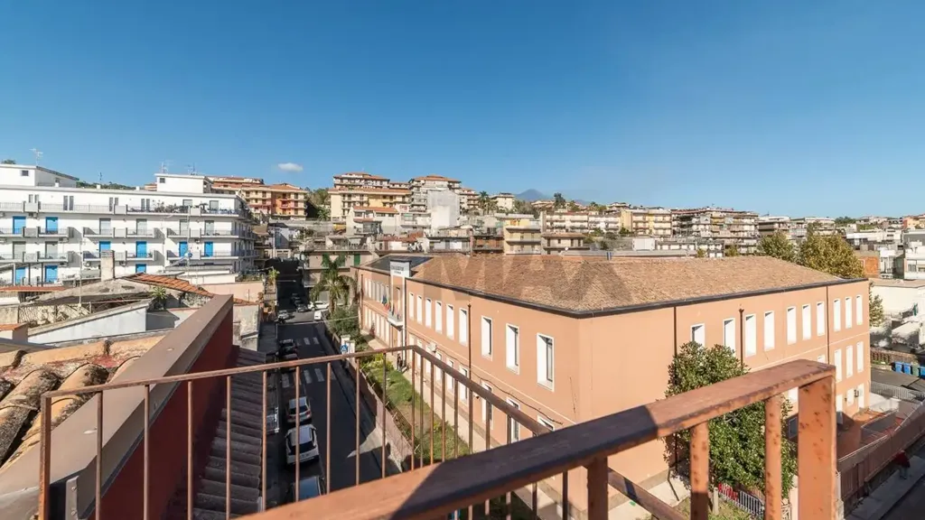 Balcony - Two-Level Apartment with Sea View in Aci Catena