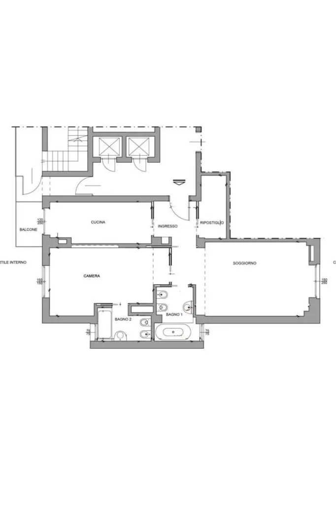 Plan - Luxury Apartment with Balcony in Milan