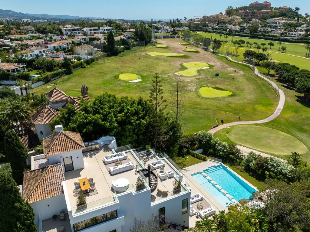 Vue aérienne - Luxury Villa with Infinity Pool in Marbella