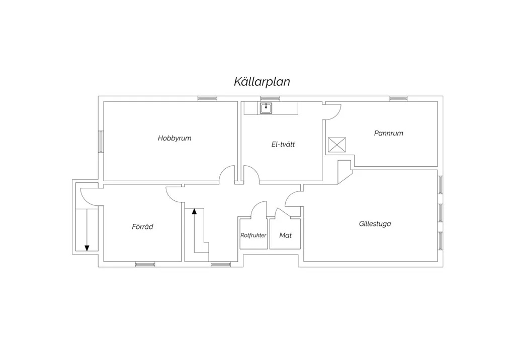 Planimetria - 1-Storey Villa with Forest View in Hörvik