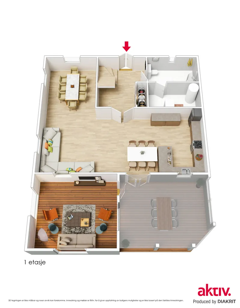 Plan - Modernised Detached House with Garden in Dyrsø
