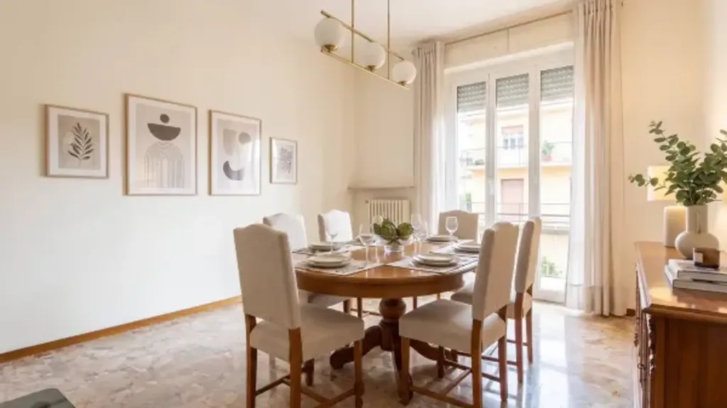 Salle à manger - Rustic-Style Apartment with Balcony in Parma