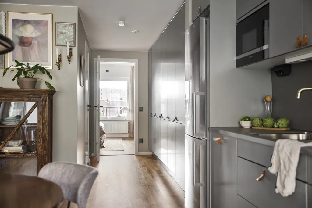 Köök - Modern Apartment with Balcony in Central Hisingen