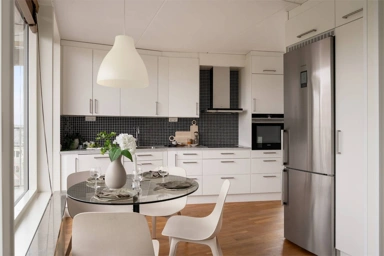 Köök - Apartment with Panoramic Terrace in Solna