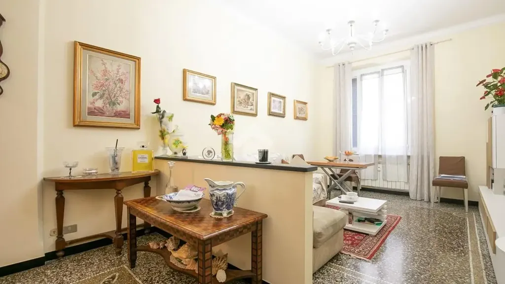 Séjour - Rustic-Style Apartment with Central Location in Genoa