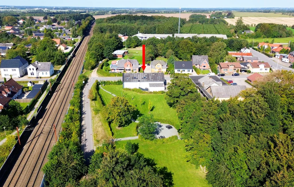 Vue aérienne - Historic Villa with Garden in Vojens