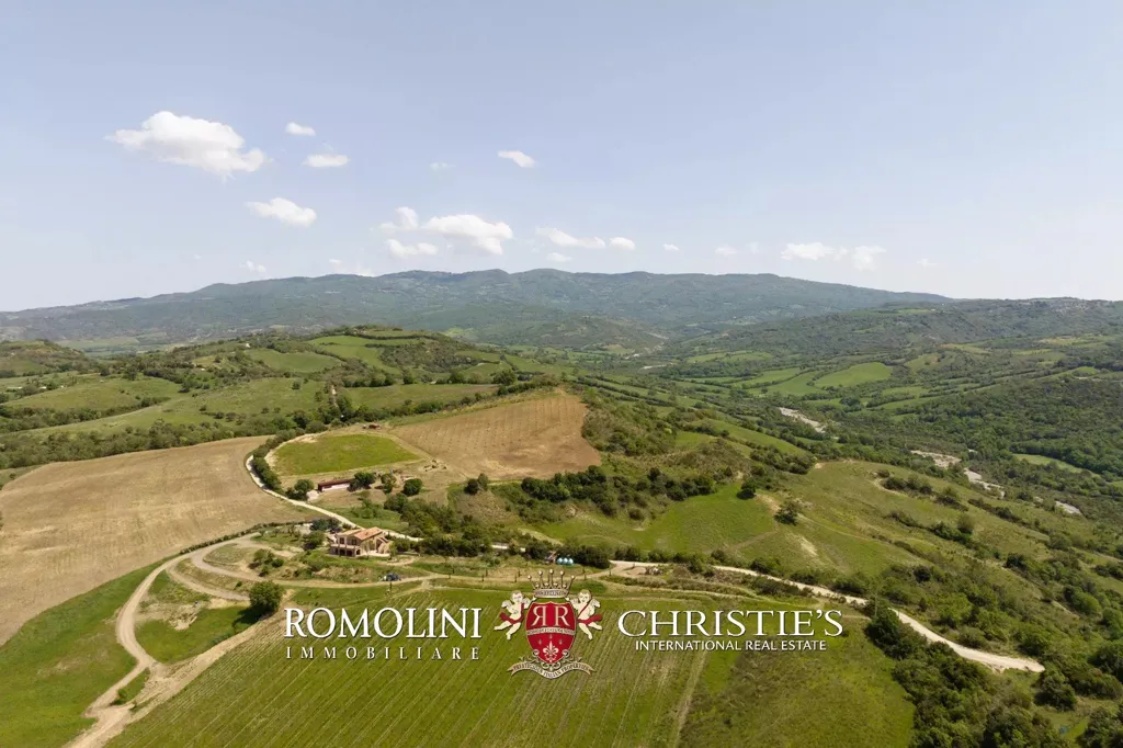 Vue aérienne - 17th-Century Villa with Pool in Maremma, Tuscany