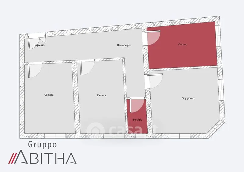 Plaan - Triplex with Double Exposure in Ludovisi, Rome