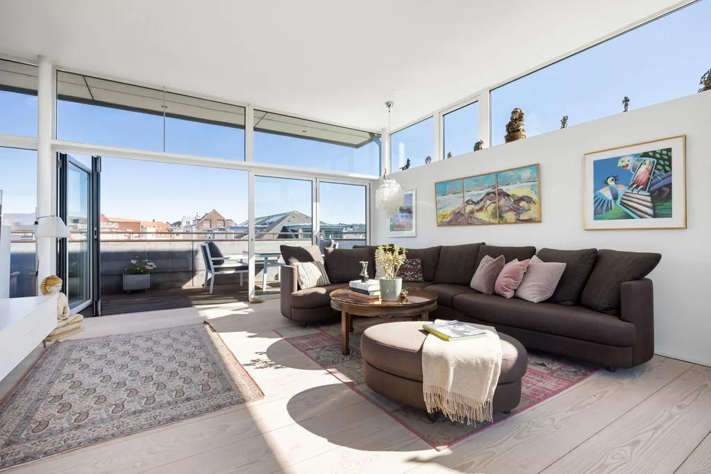 Séjour - Penthouse Duplex with Panoramic View in Copenhagen