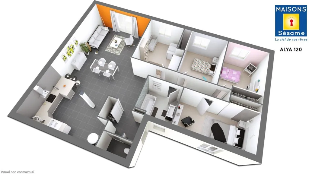 Plaan - New Build House with Large Garden in Tigeaux