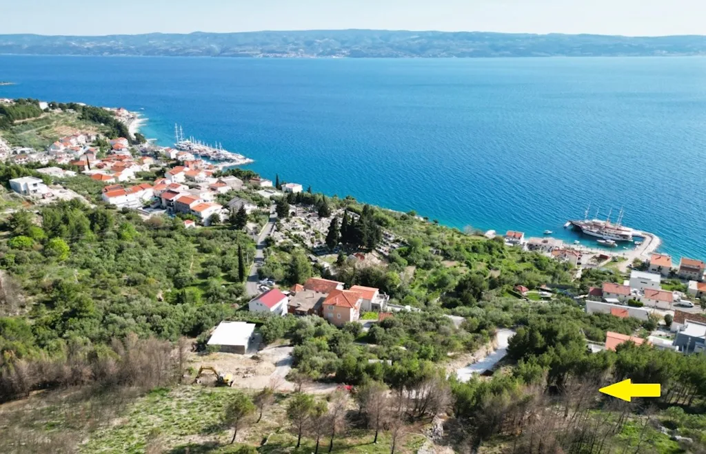 Vue aérienne - Building Plot with Sea View in Sumpetar