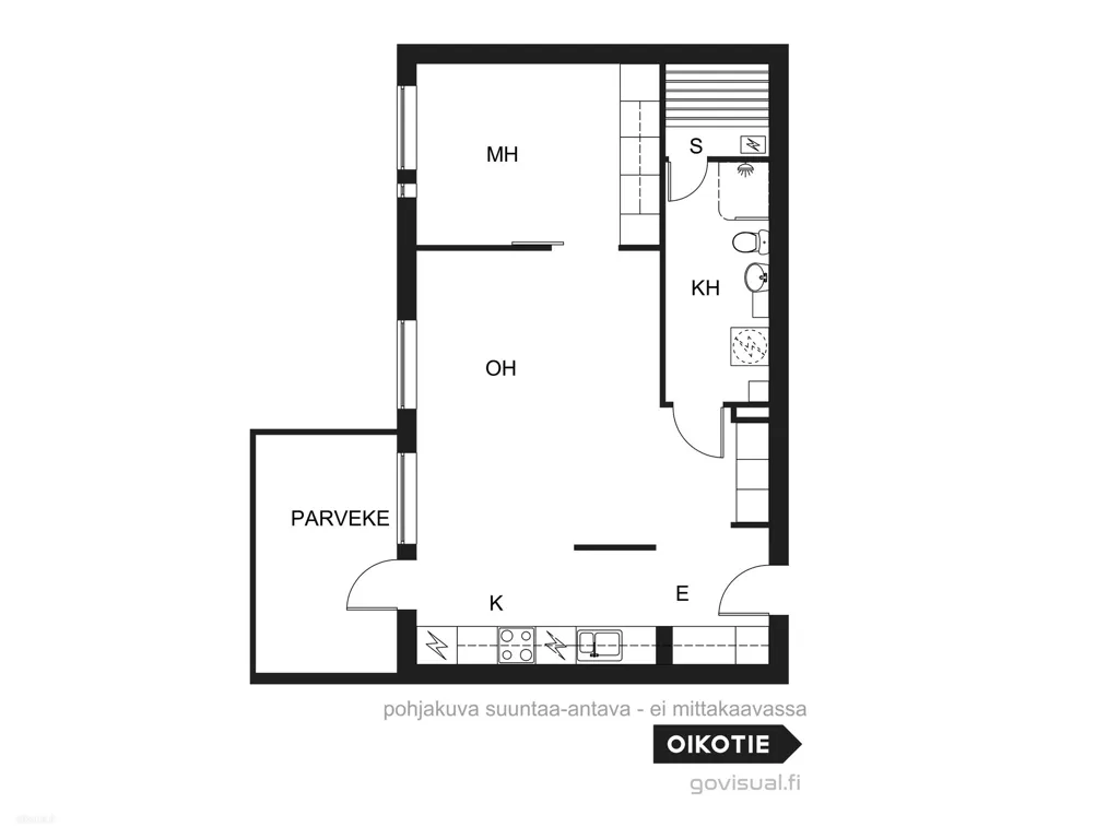 Planimetria - Barrier-Free Apartment with Balcony in Lahti