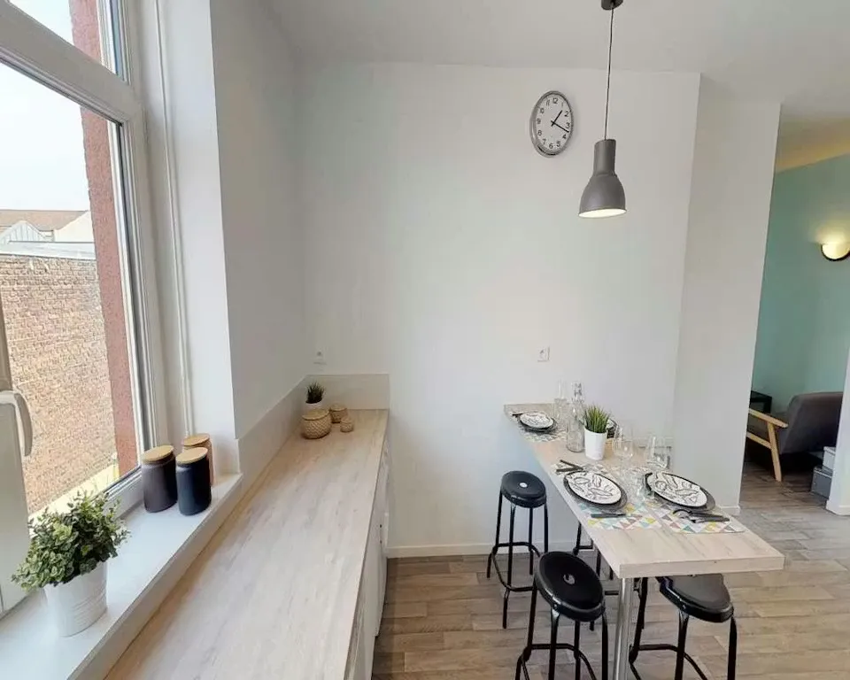 Köök - Apartment with Kitchen Amenities in Lille