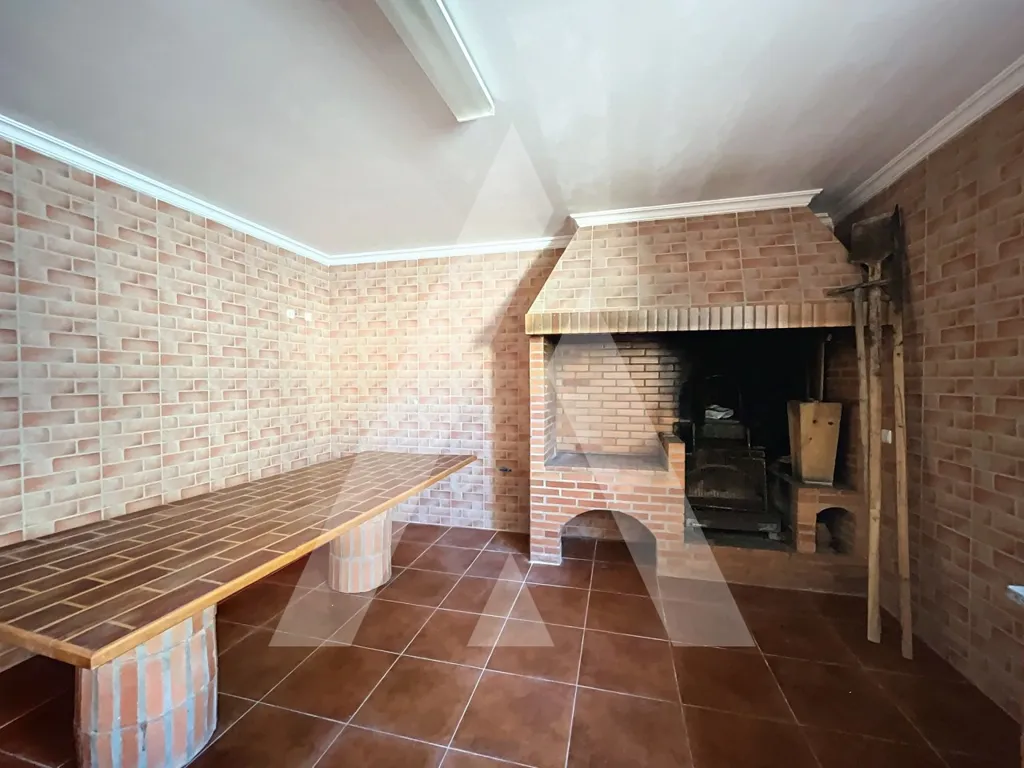 Terrace - Isolated House with Indoor Pool in Pombal