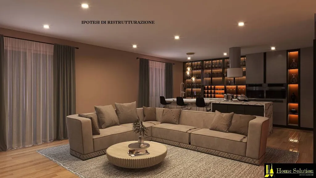 Séjour - Apartment with Panoramic View in Turin